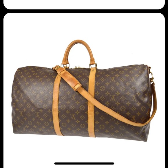 LOUIS VUITTON Keepall Bandouliere 60 2Way Hand Bag Monogram Brown VI 0924 - Picture 4 of 4